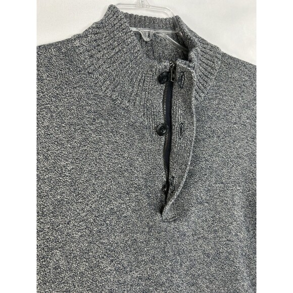 American Eagle Athletic Fit Men's 1/4 Button Zipper Sweater Sz XXL 100% Cotton - Picture 4 of 10